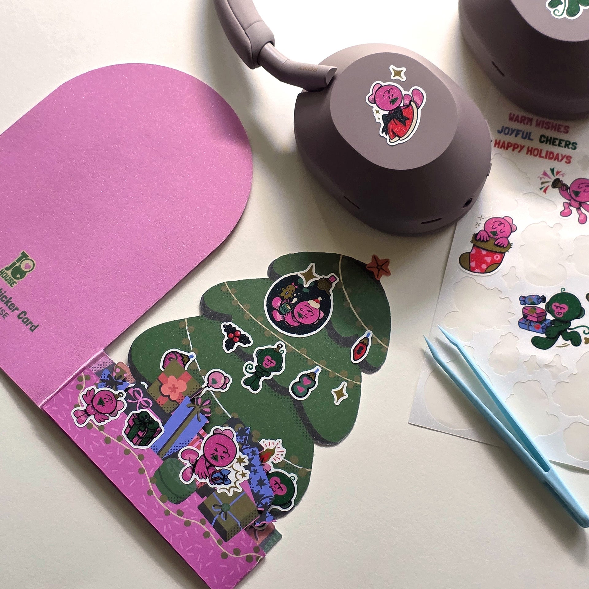 Christmas Sticker Greeting Card