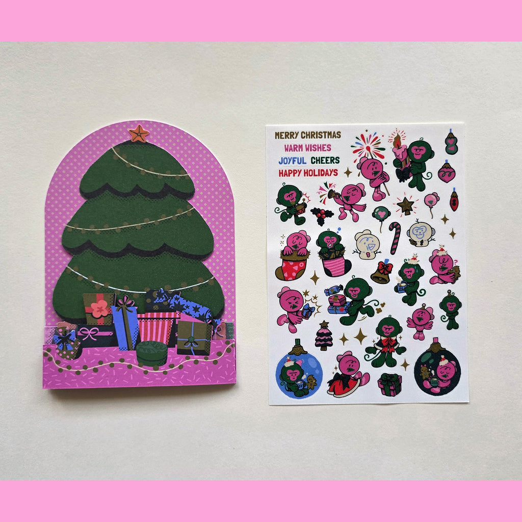 Christmas Sticker Greeting Card