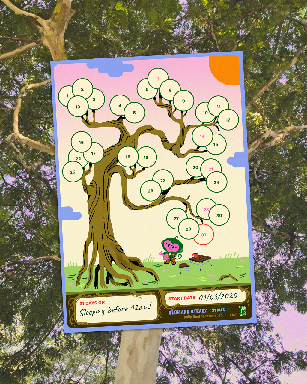 31 Days Goal Tracker Sticker Set