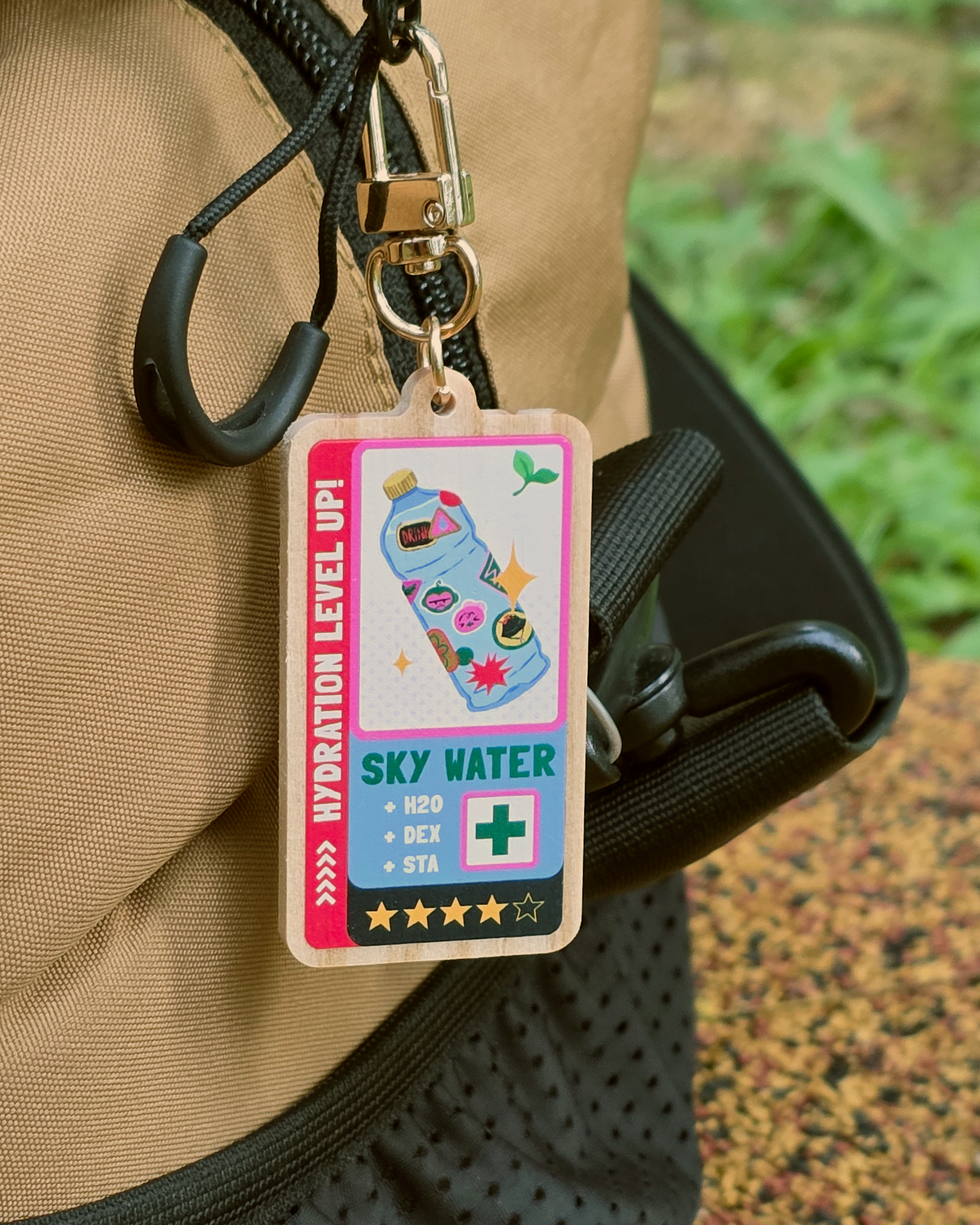 HYDRATE!!! Wood Keychains